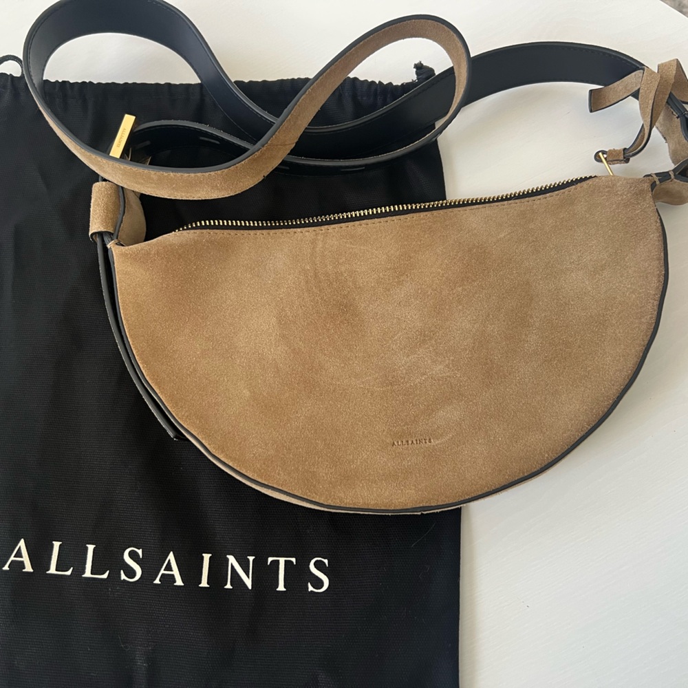 All Saints Tan Suede Women's Bag